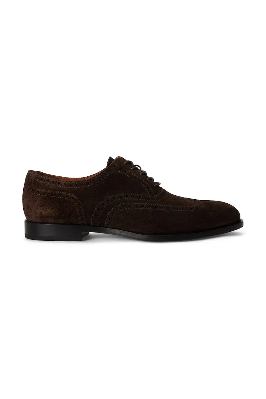 Polo Ralph Lauren pantofi pentru bărbați din piele întoarsă Owen Wingtip