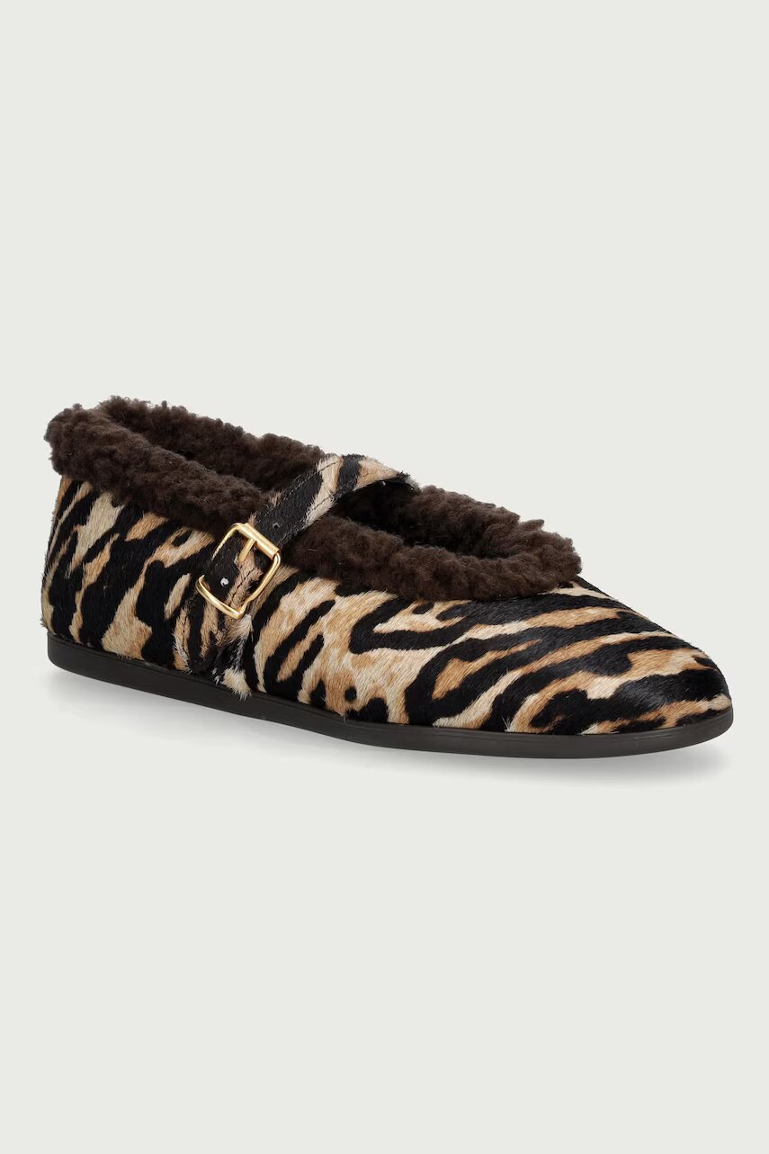 Posa balerini din piele St. Moritz Ballet Flats