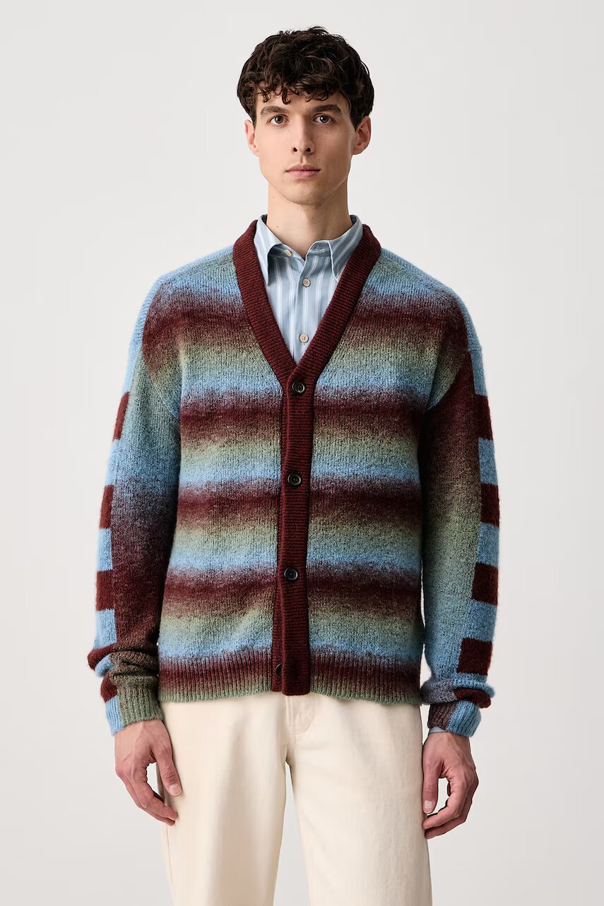 PS Paul Smith cardigan pentru bărbați cu lână merino