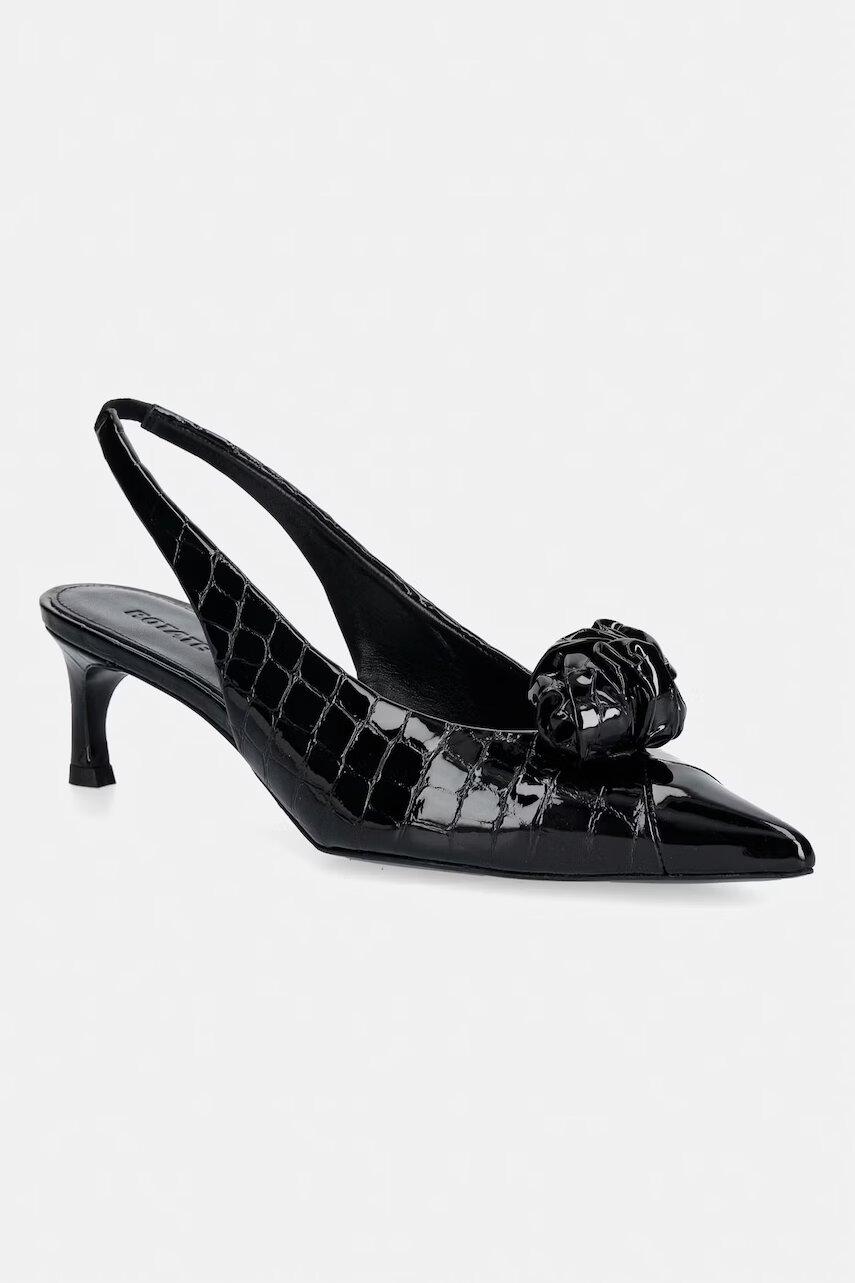 Rotate pantofi cu toc stiletto din piele