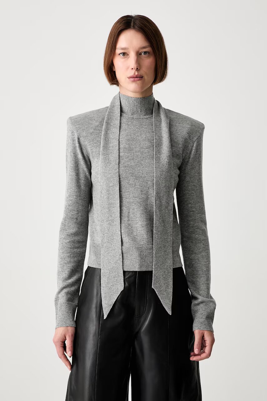 Rotate pulover pentru femei din lână WOOL BOW