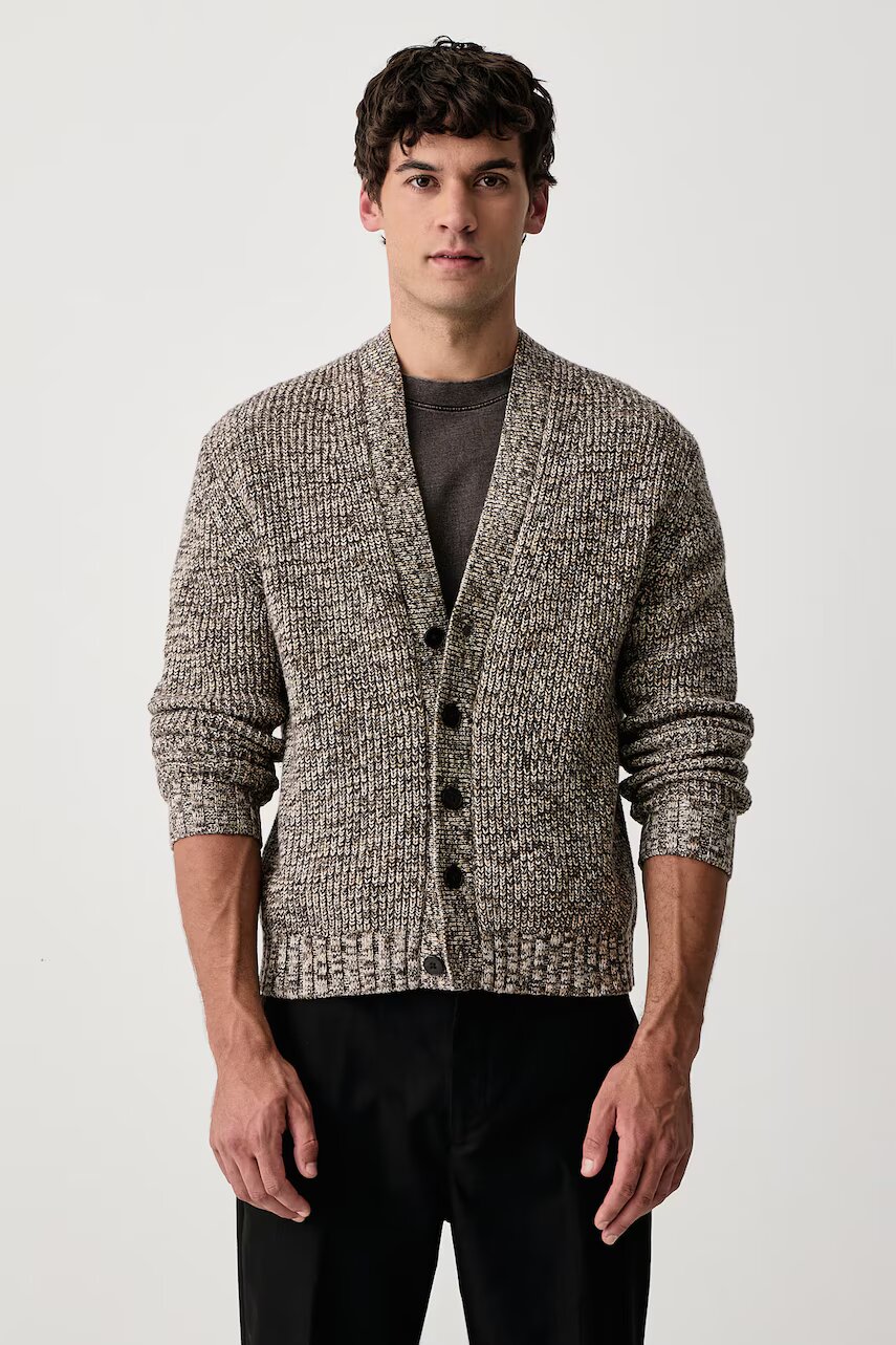 Sisley cardigan pentru bărbați cu amestec de lână