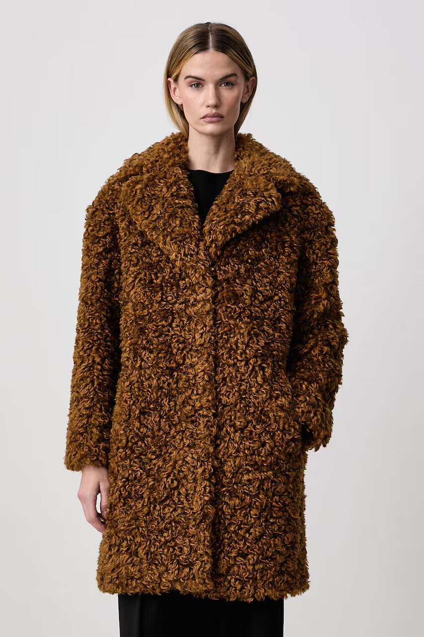 Stand Studio haină de blană artificială pentru femei Camille Cocoon Coat