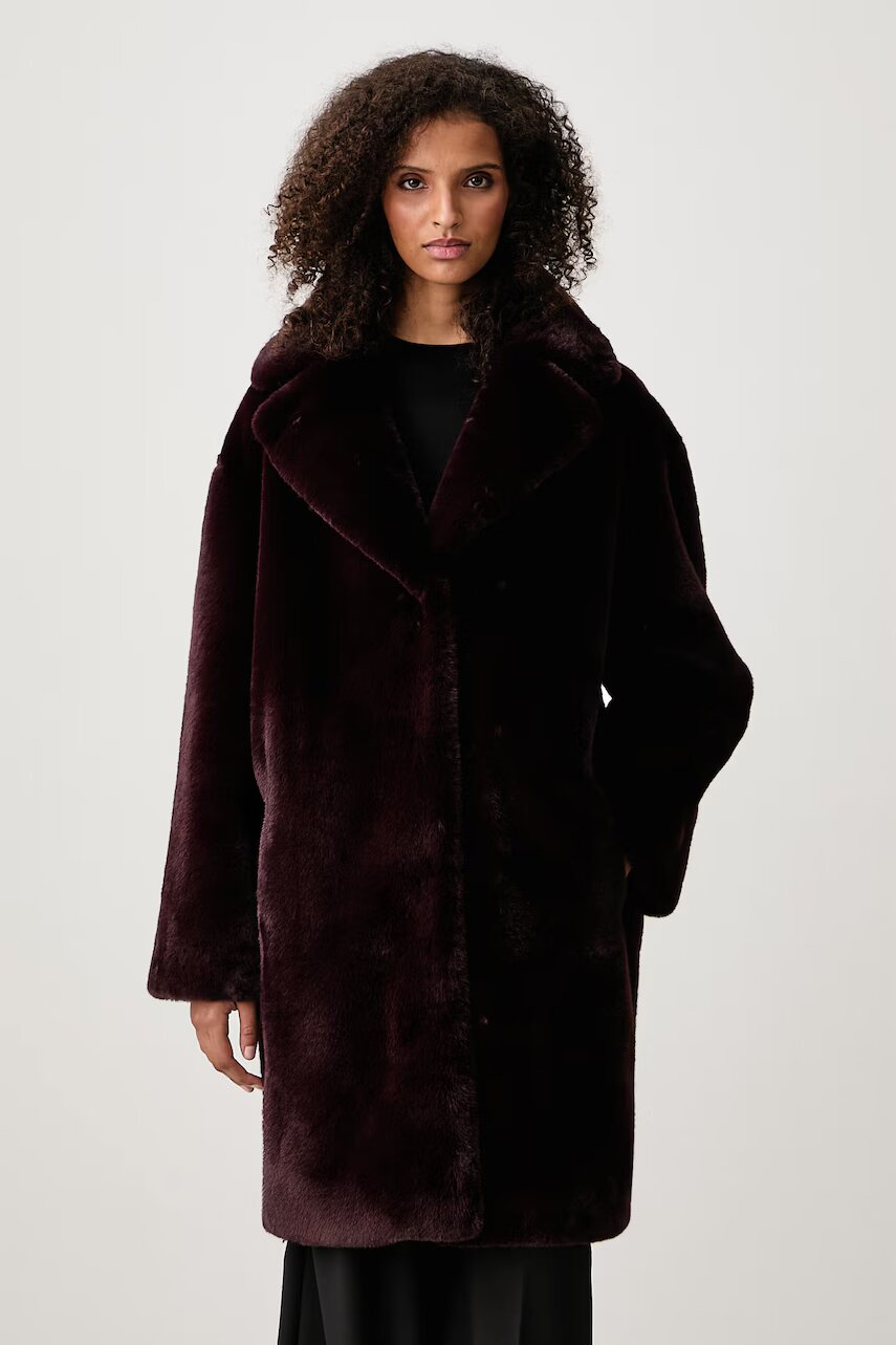 Stand Studio haină de blană artificială pentru femei Camille Cocoon Coat