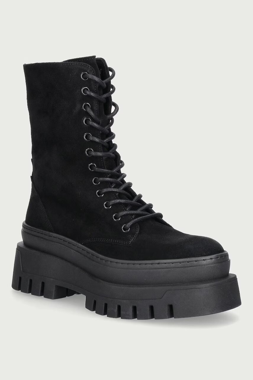 Steve Madden bocanci cu platformă pentru femei din piele întoarsă Coast