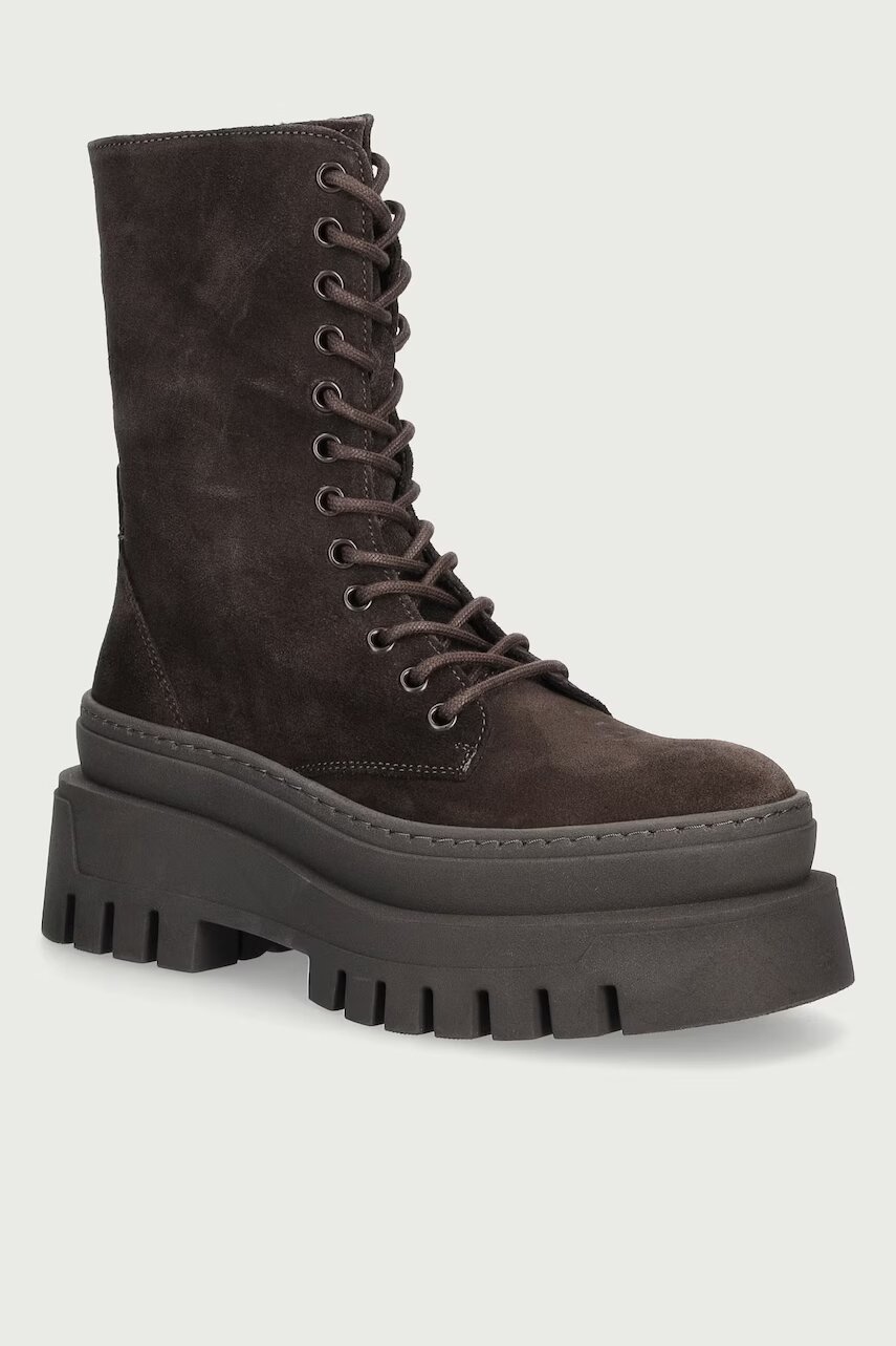 Steve Madden botine cu platformă pentru femei din piele întoarsă Coast
