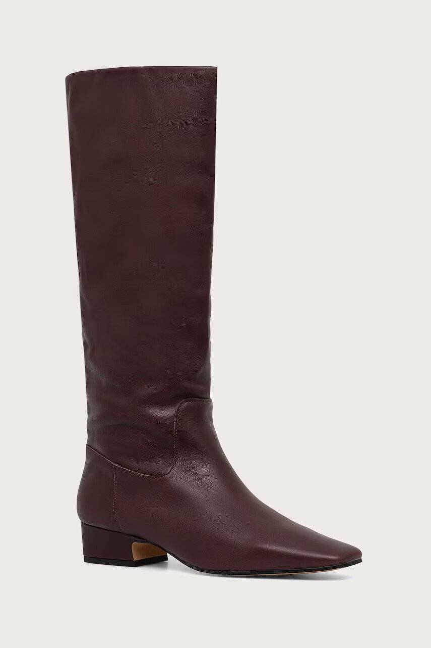 Steve Madden cizme cu toc pentru femei din piele Gwyneth