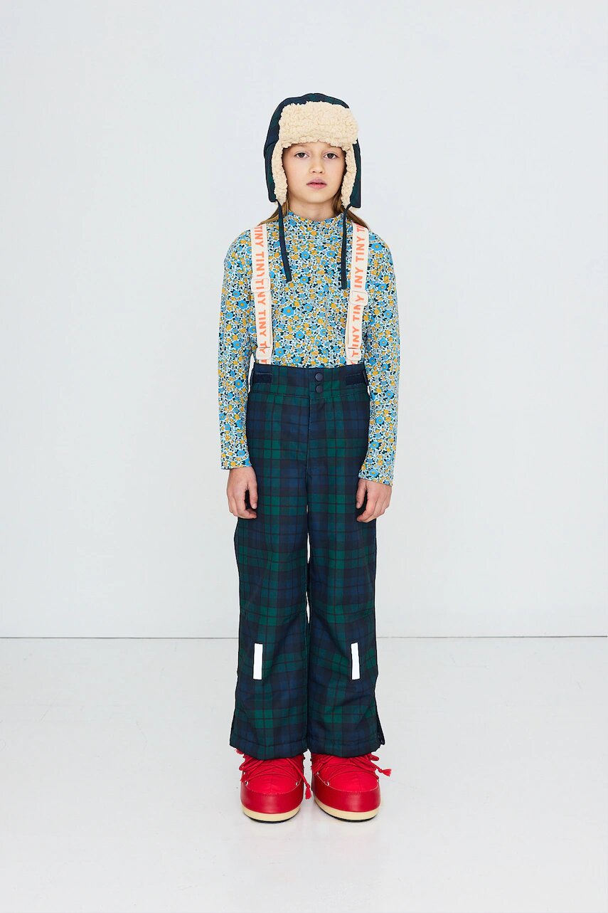 Tinycottons pantaloni de schi pentru copii CHECK SNOW PANT