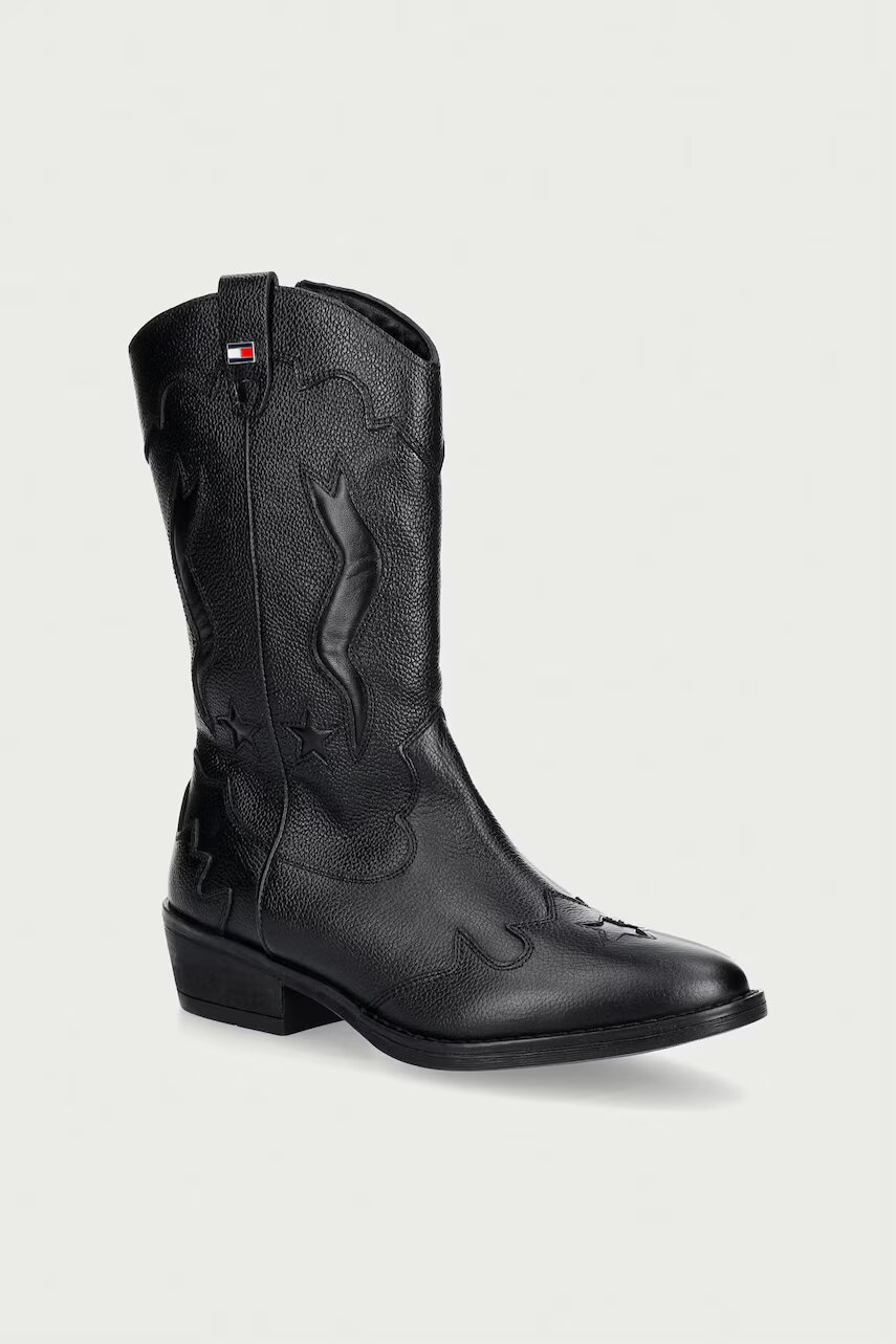 Tommy Hilfiger cizme cowboy pentru copii din piele