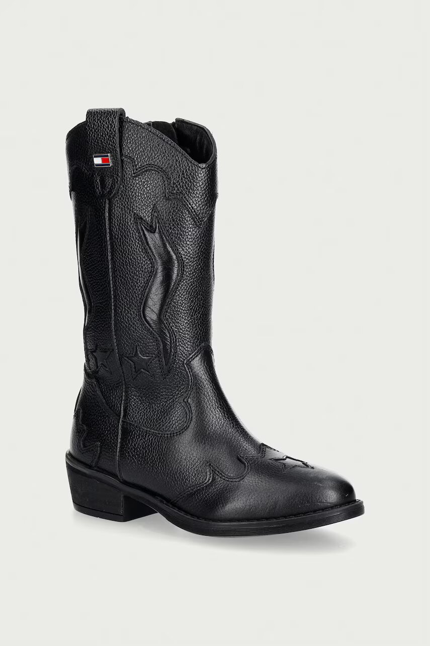 Tommy Hilfiger cizme cowboy pentru copii din piele