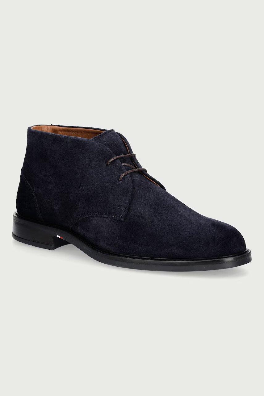 Tommy Hilfiger încălțăminte pentru bărbați din piele întoarsă CORPORATE DRESSY SUEDE LACE BOOT