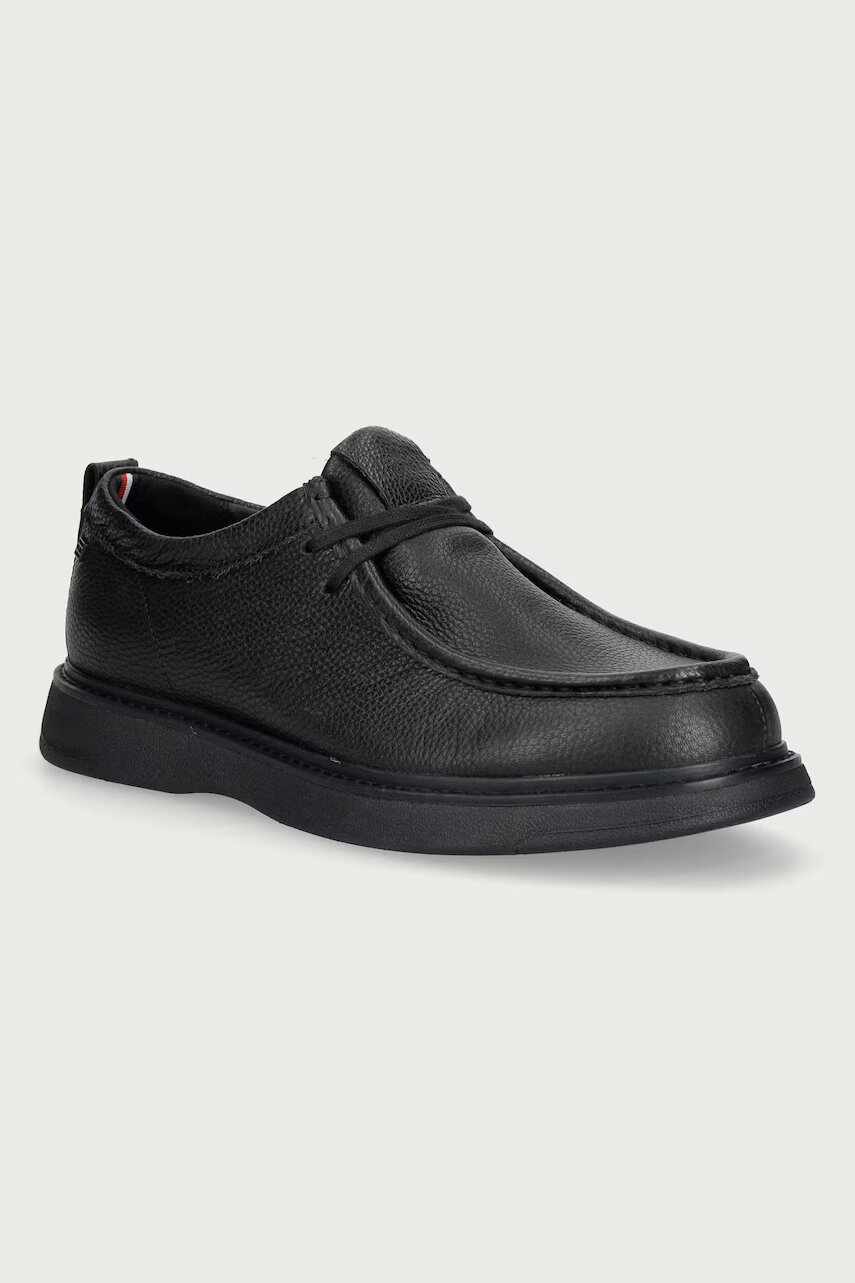 Tommy Hilfiger pantofi pentru bărbați din piele COMFORT LEATHER MOC TOE SHOE