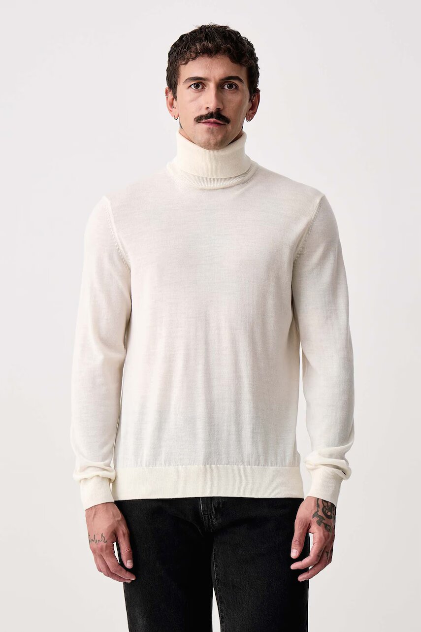 Tommy Hilfiger pulover cu guler înalt pentru bărbați din lână