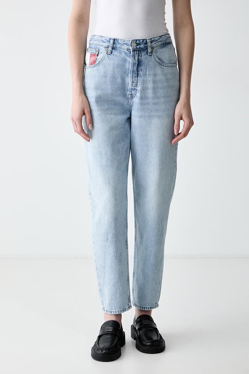 Tommy Jeans blugi mom fit pentru femei