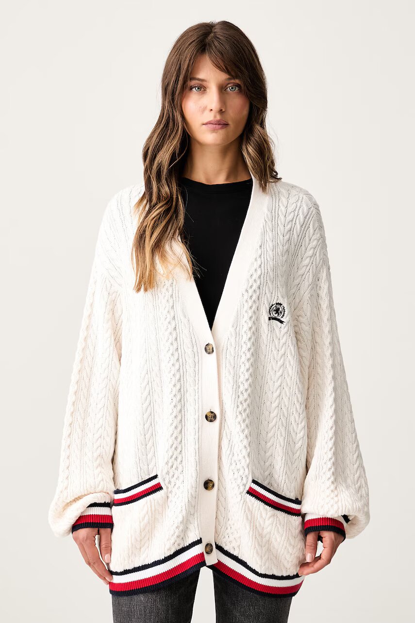 Tommy Jeans cardigan pentru femei din bumbac
