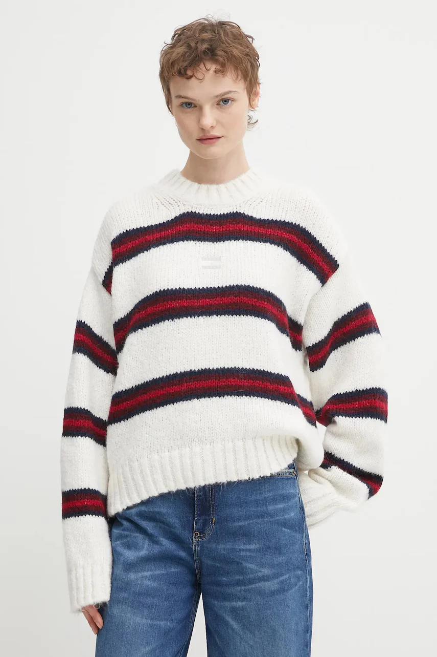 Tommy Jeans pulover din amestec de lână de alpaca