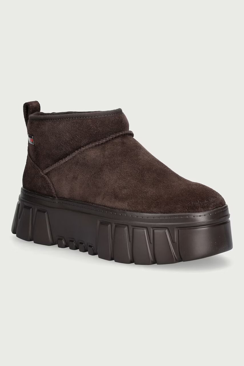 Tommy Jeans TJW SUEDE PLATFORM BOOTS WL cizme de zăpadă pentru femei din piele