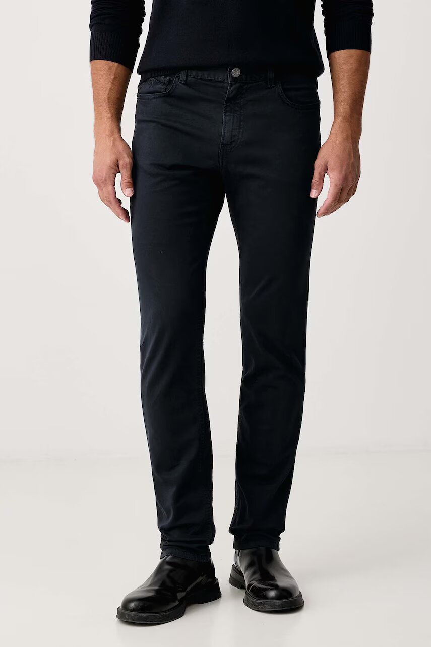 Trussardi pantaloni pentru bărbați din bumbac cu elastan