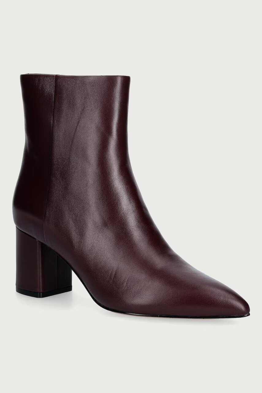 Twinset botine cu toc pentru femei din piele