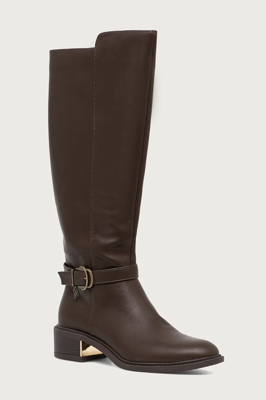U.S. POLO ASSN. cizme cu toc pentru femei KALEY003