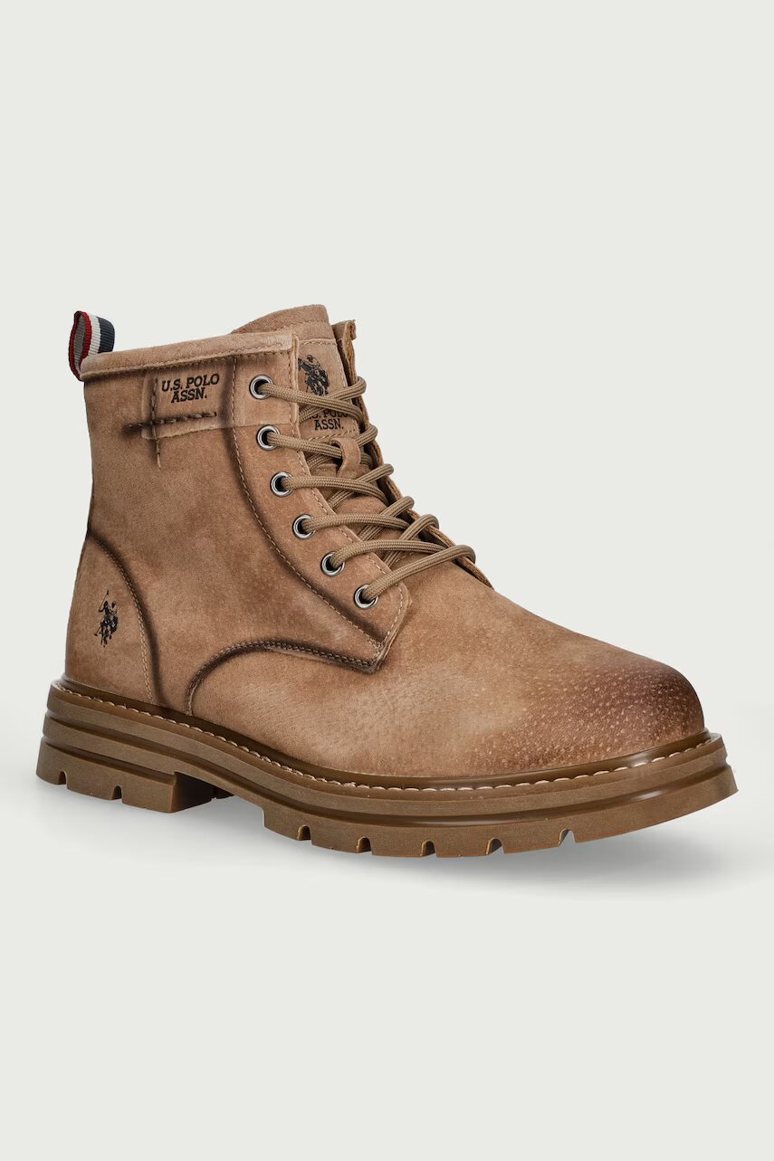 U.S. POLO ASSN. ghete de drumeție pentru bărbați din nubuck BERNY002A