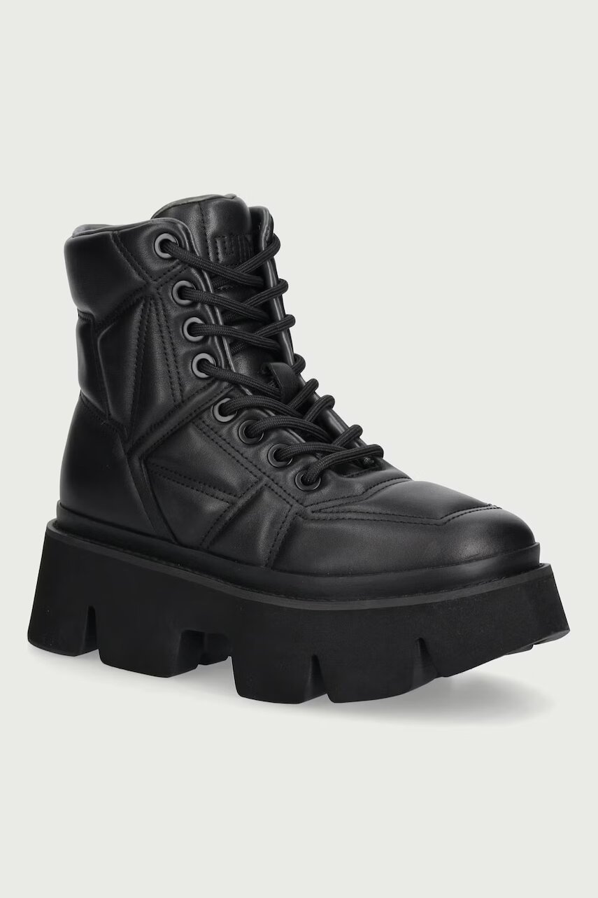 United Nude bocanci pentru femei din piele Stomper Puffy Combat