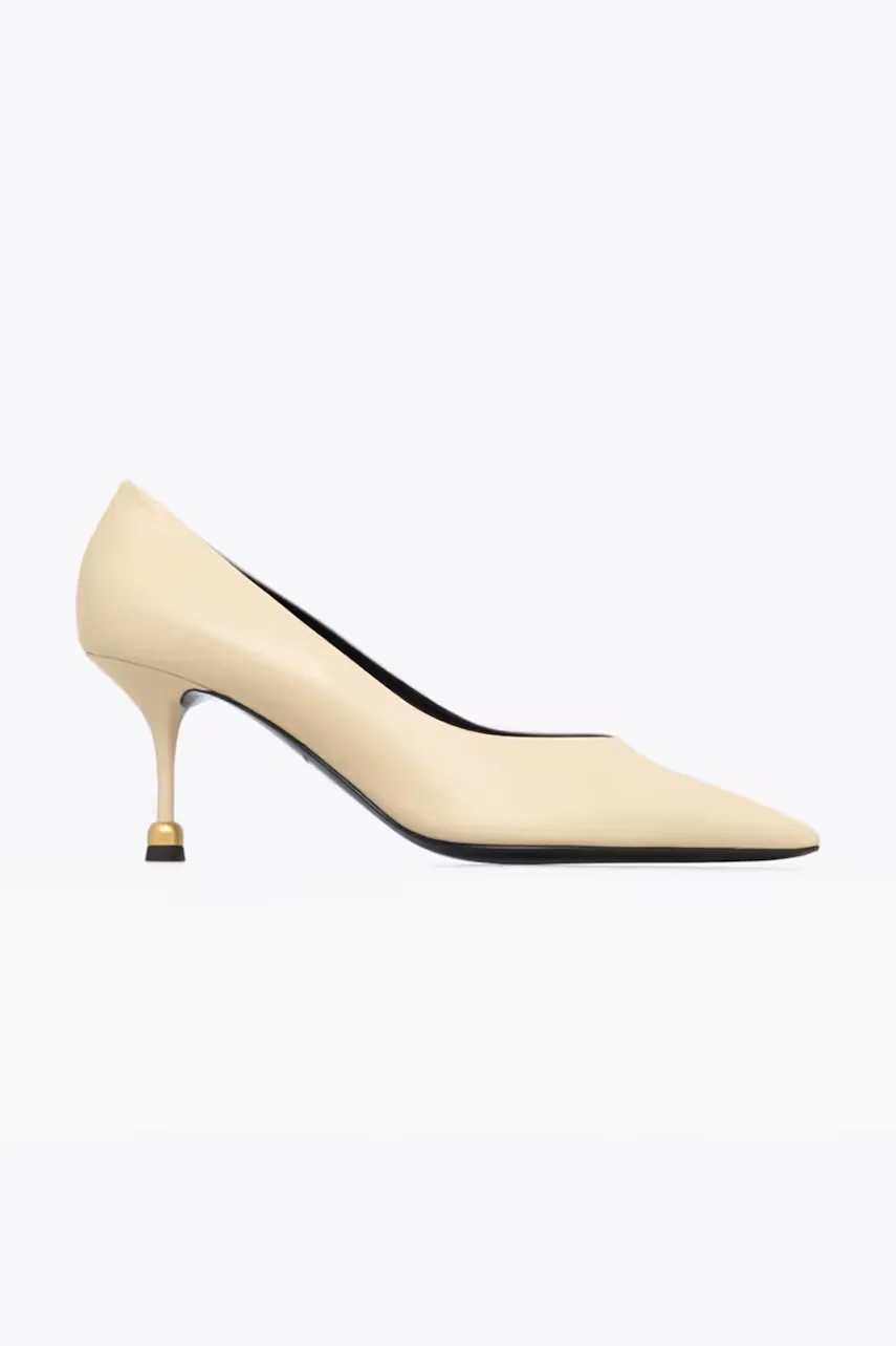 Vanda Novak pantofi cu toc stiletto din piele Pola Ivory