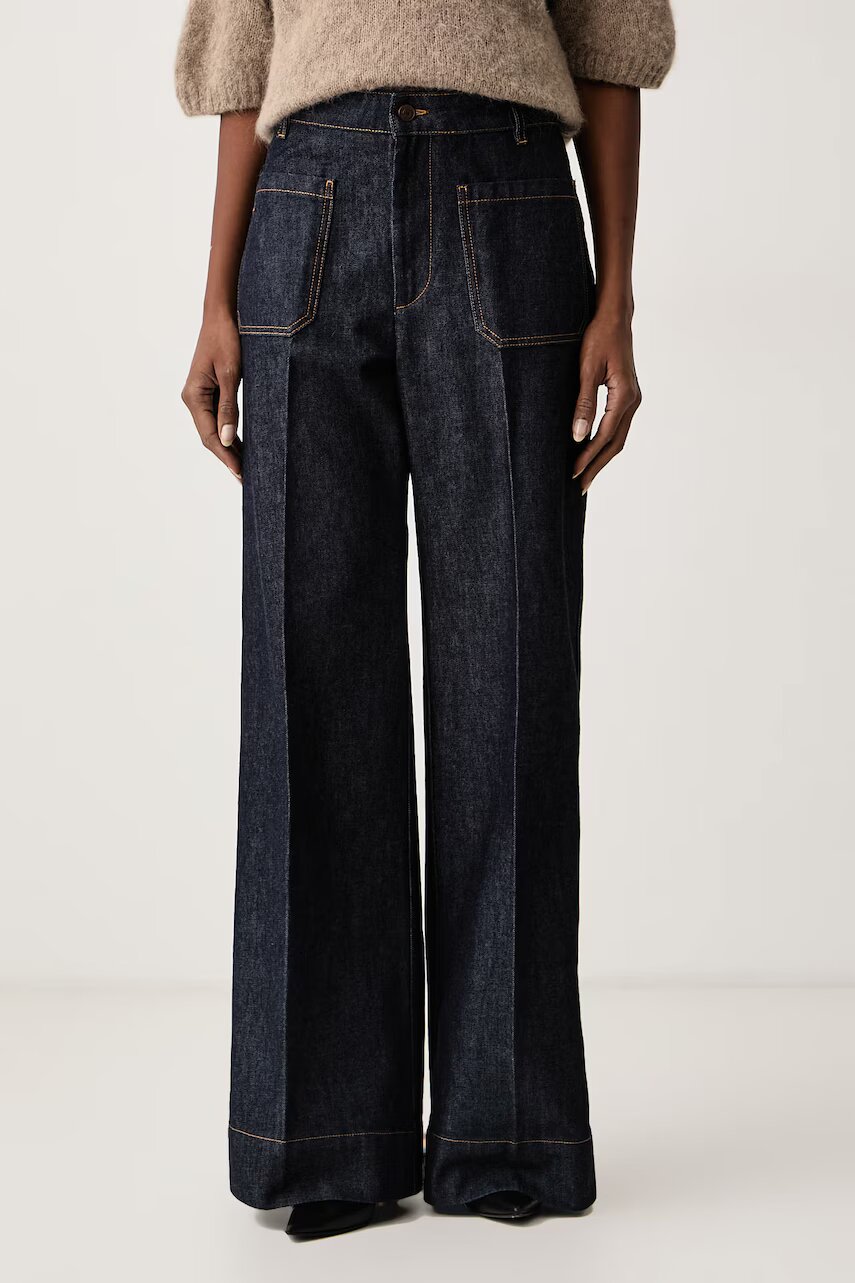 Victoria Beckham blugi wide leg pentru femei Alina