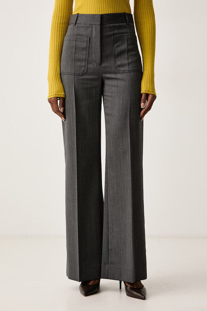 Victoria Beckham pantaloni pentru femei din lână Alina