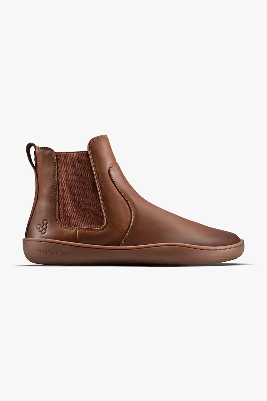 Vivobarefoot ghete scurte pentru femei din piele SENSUS CHELSEA