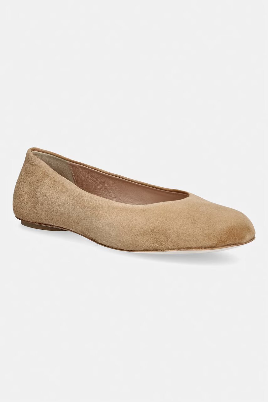 Weekend MaxMara balerini din piele întoarsă