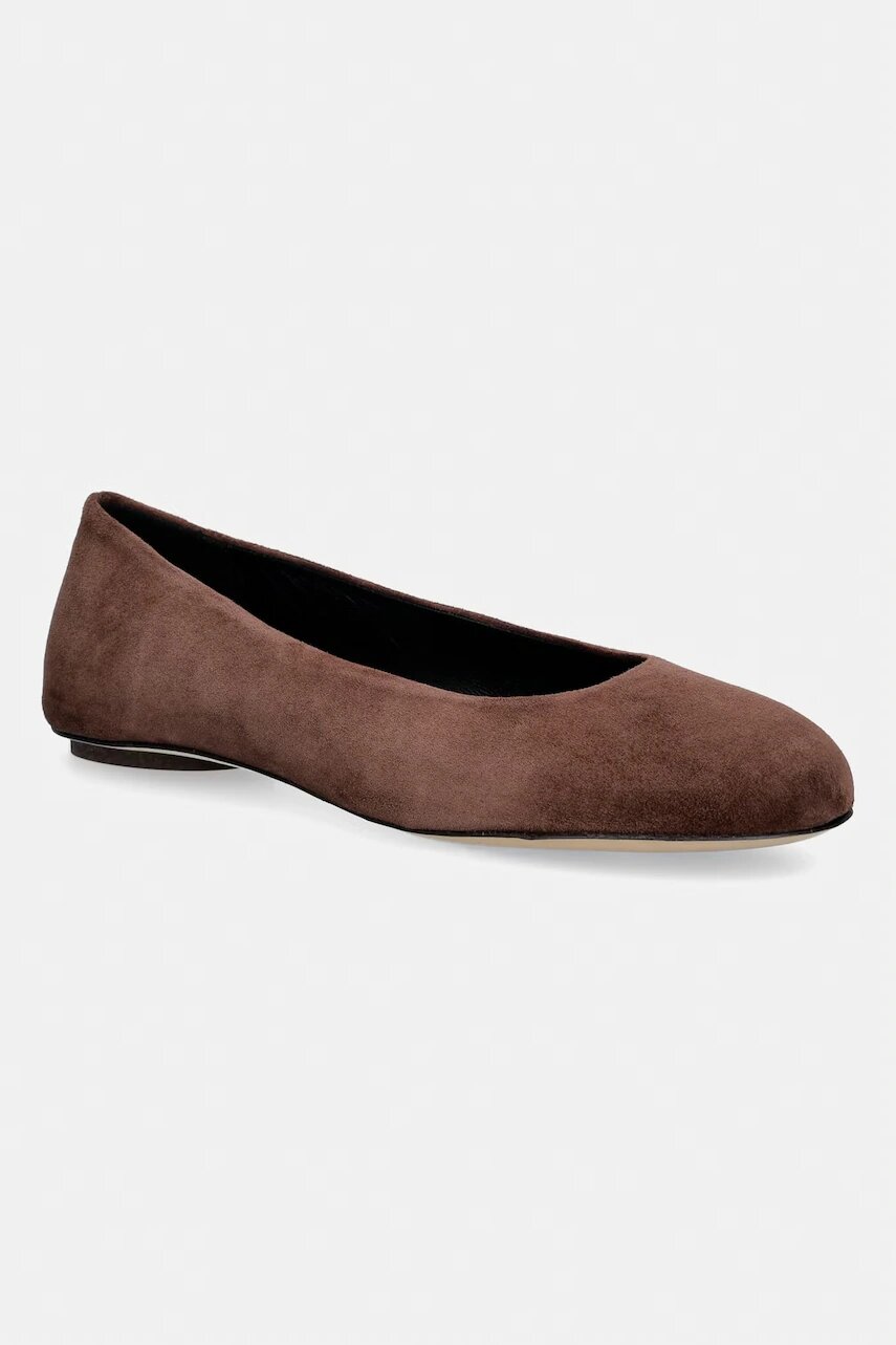 Weekend MaxMara balerini din piele întoarsă