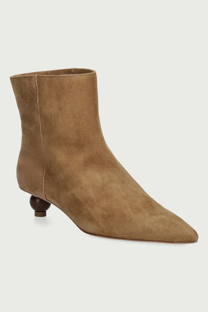 Weekend MaxMara botine pentru femei din piele întoarsă