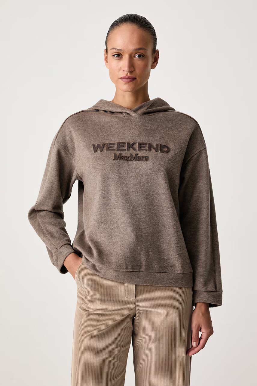 Weekend MaxMara hanorac cu glugă pentru femei cu amestec de lână WKDVETRINO