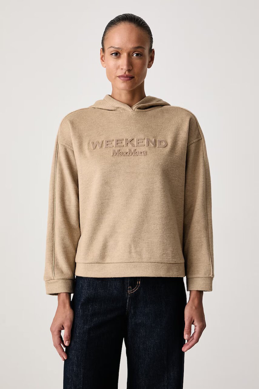 Weekend MaxMara hanorac cu glugă pentru femei cu amestec de lână WKDVETRINO