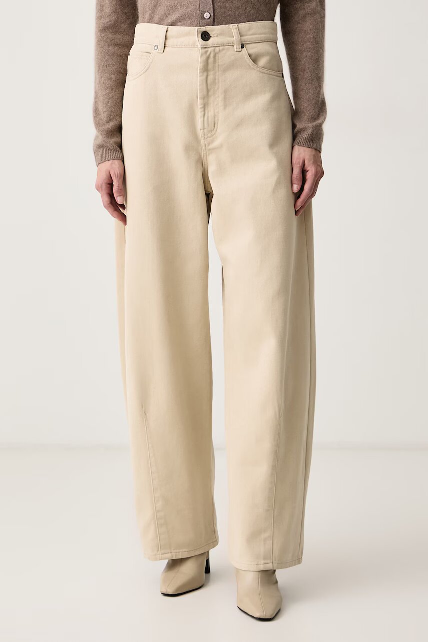 Weekend MaxMara pantaloni pentru femei din bumbac WKDORDINE