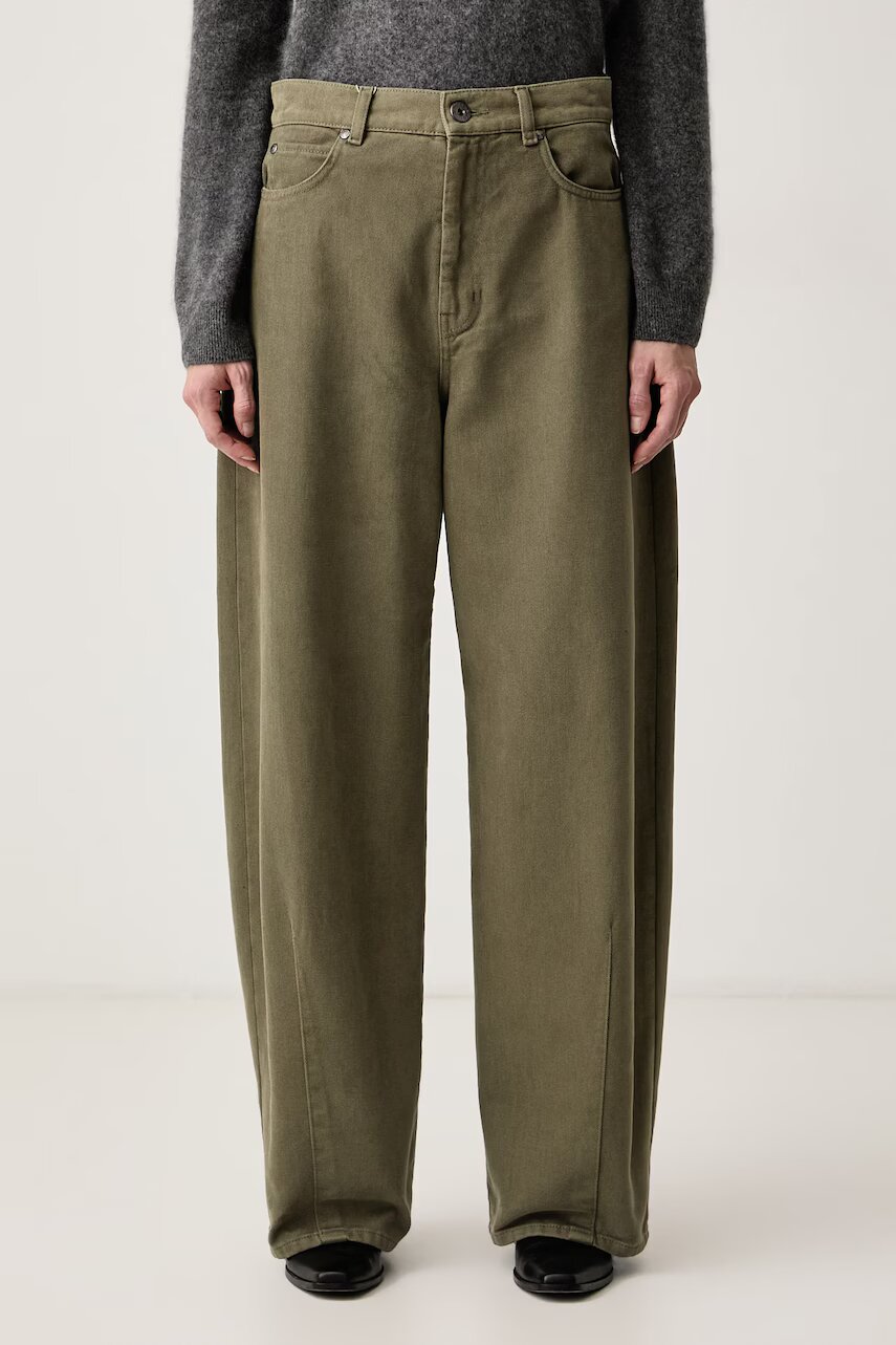 Weekend MaxMara pantaloni pentru femei din bumbac WKDORDINE