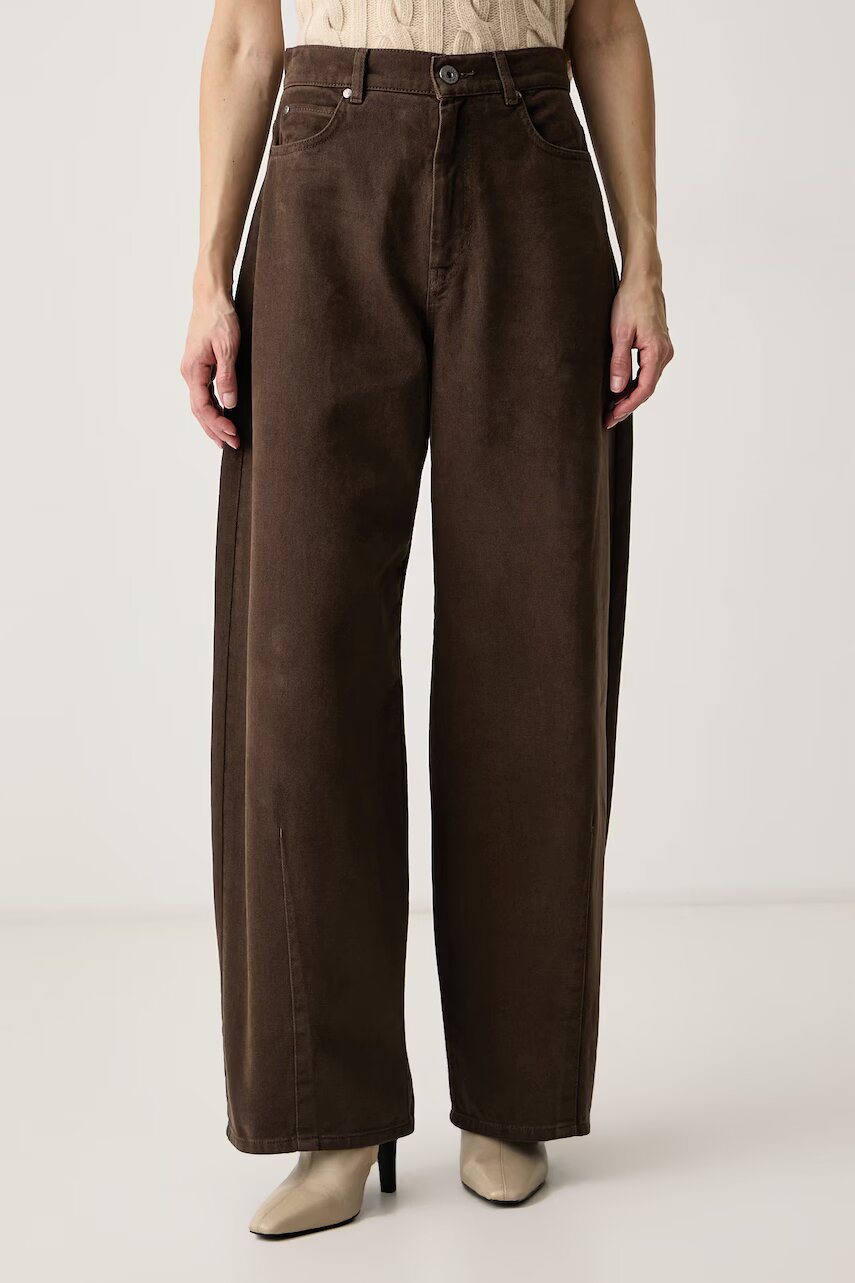 Weekend MaxMara pantaloni pentru femei din bumbac WKDORDINE