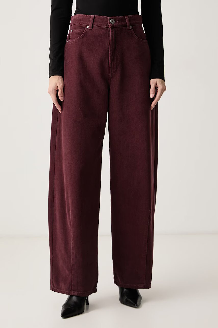 Weekend MaxMara pantaloni pentru femei din bumbac WKDORDINE