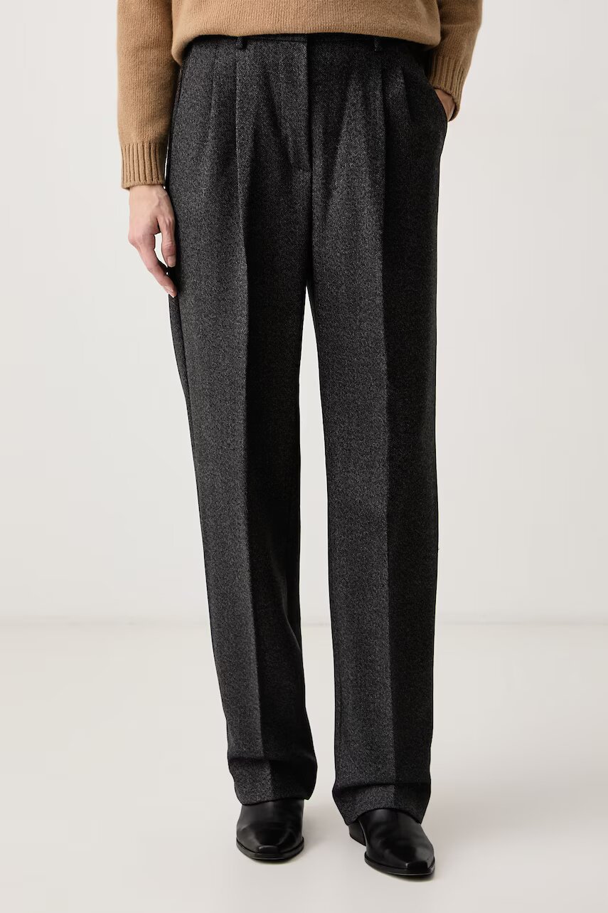 Weekend MaxMara pantaloni pentru femei din lână WKISTADIO