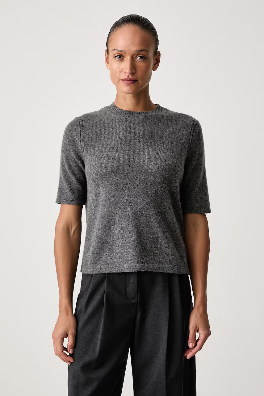 Weekend MaxMara pulover cu mânecă scurtă pentru femei din cașmir WKDANANAS