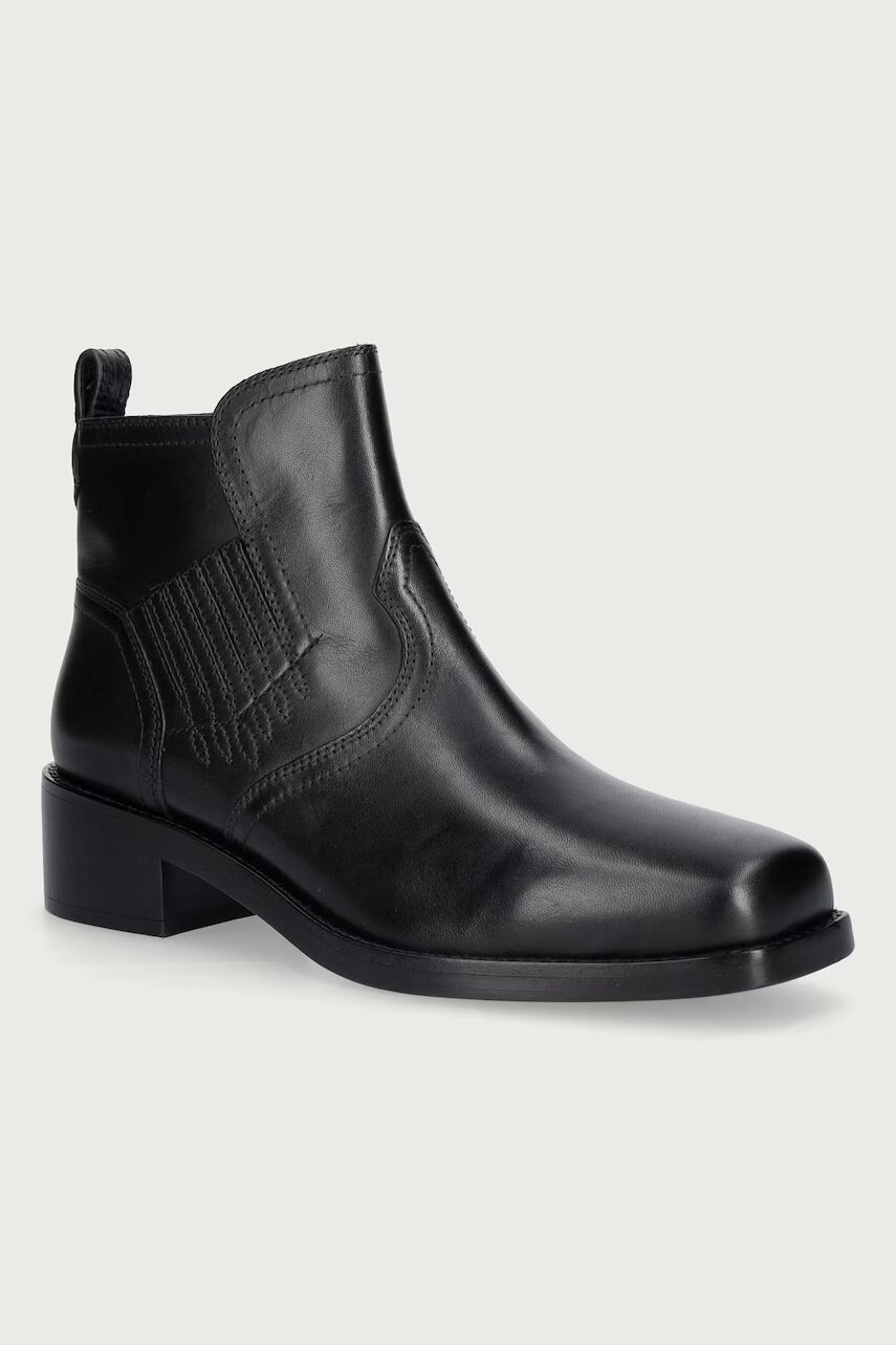 Zadig & Voltaire botine pentru femei din piele Igata Smooth Cow Skin