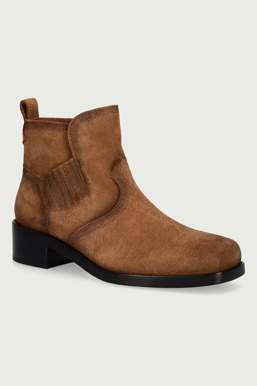 Zadig & Voltaire botine pentru femei din piele întoarsă Igata Suede