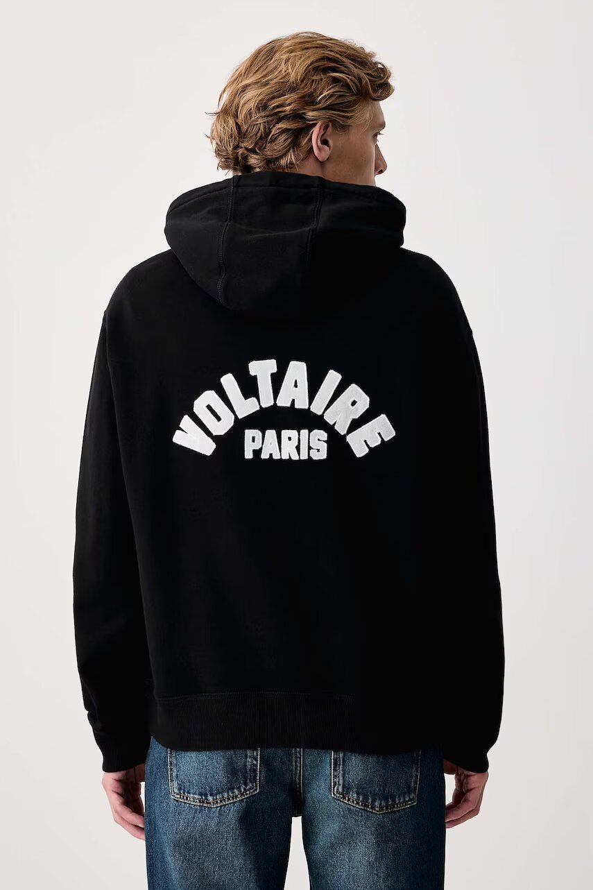 Zadig & Voltaire hanorac cu glugă pentru bărbați din bumbac SACHA