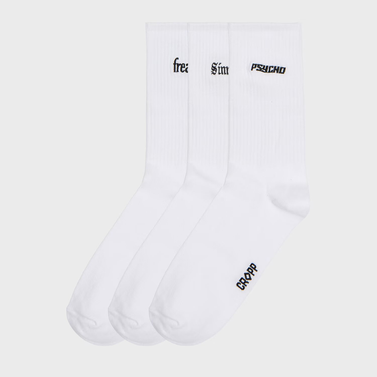 Cropp 3 pack șosete cu inscripție - alb