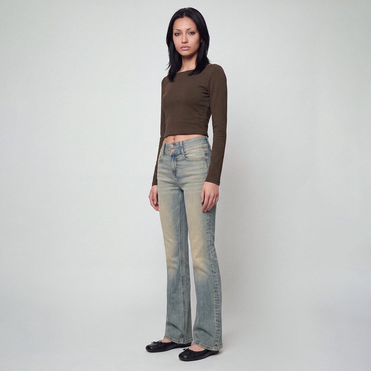 Cropp Blugi bootcut - albastru