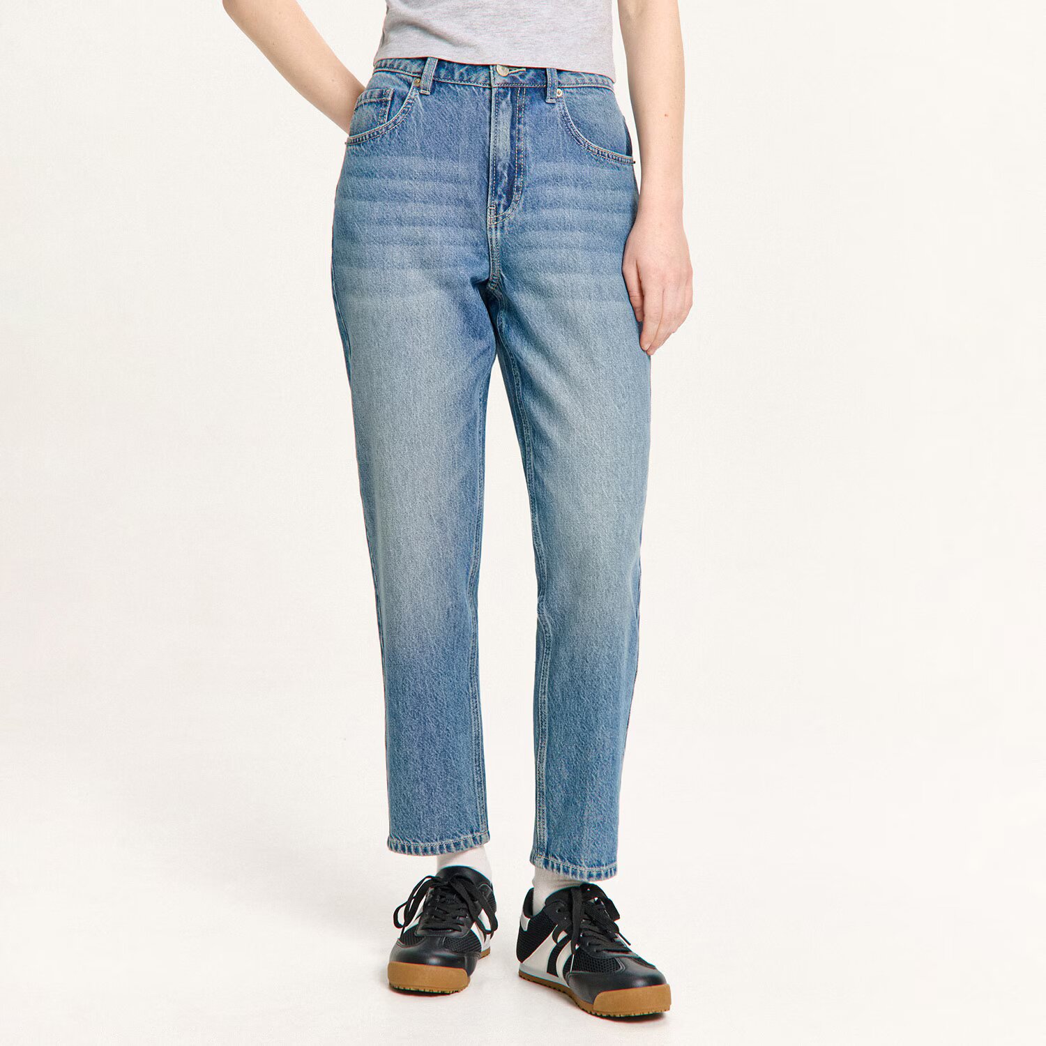 Cropp Blugi mom - albastru