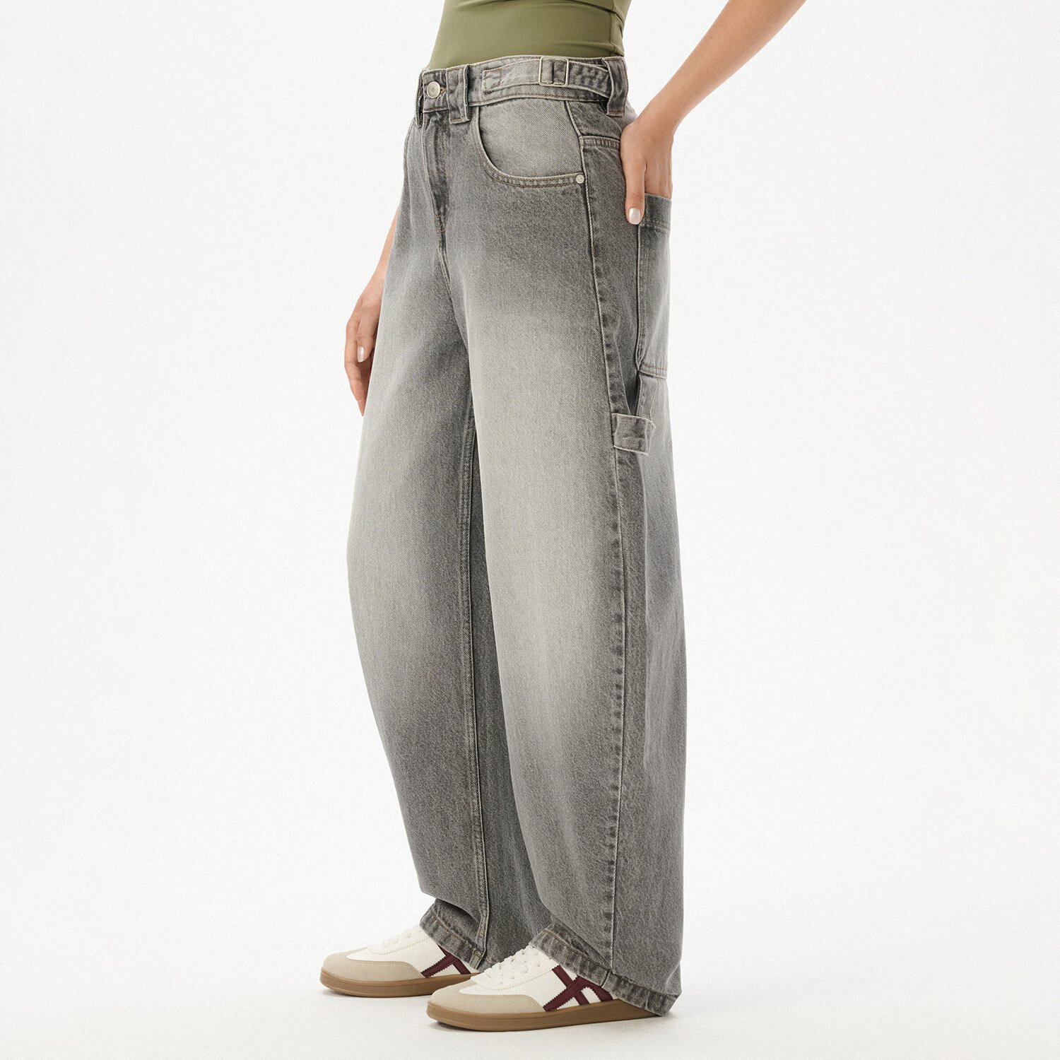 Cropp Blugi skater - gri deschis