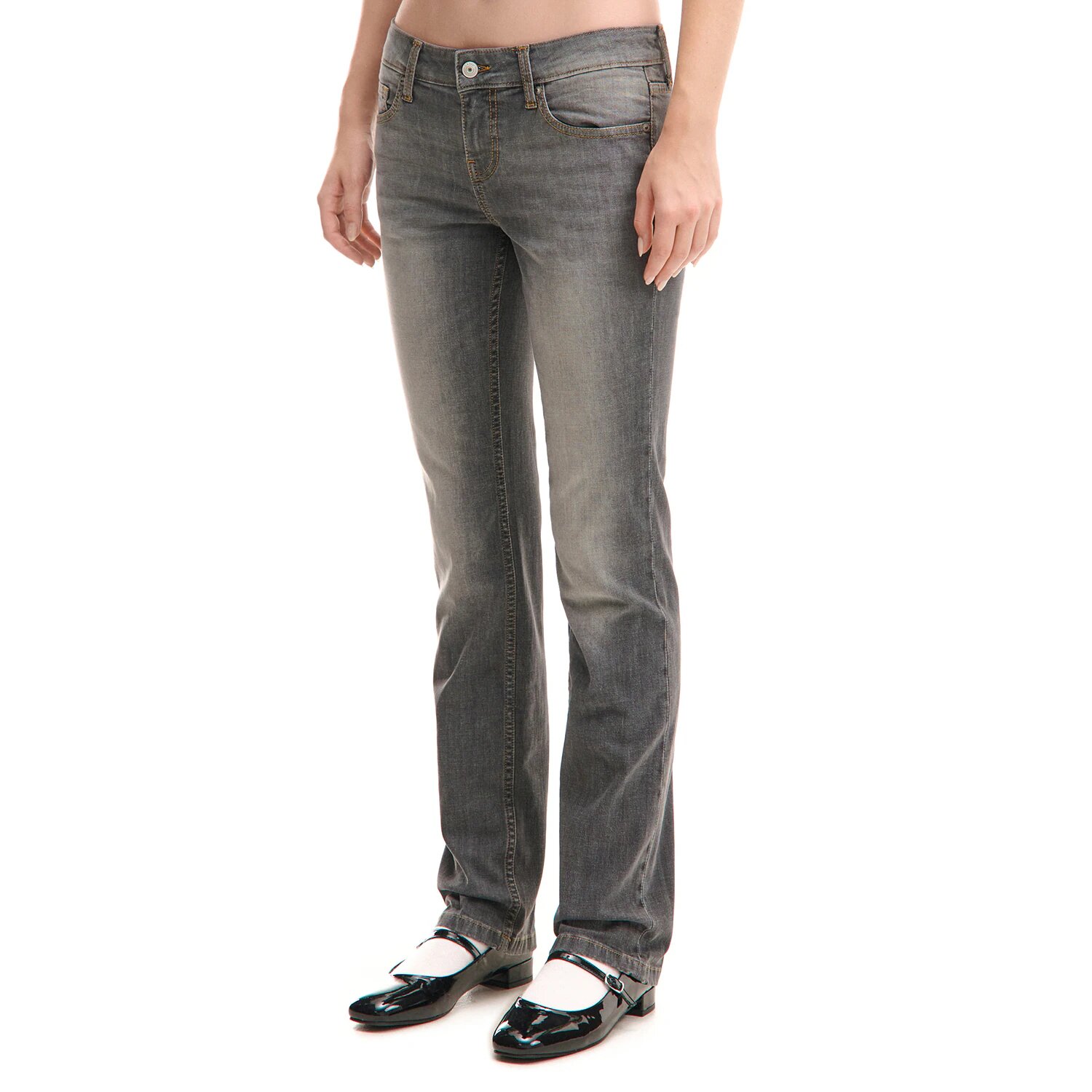 Cropp Blugi slim cu efect prespălat - GRI