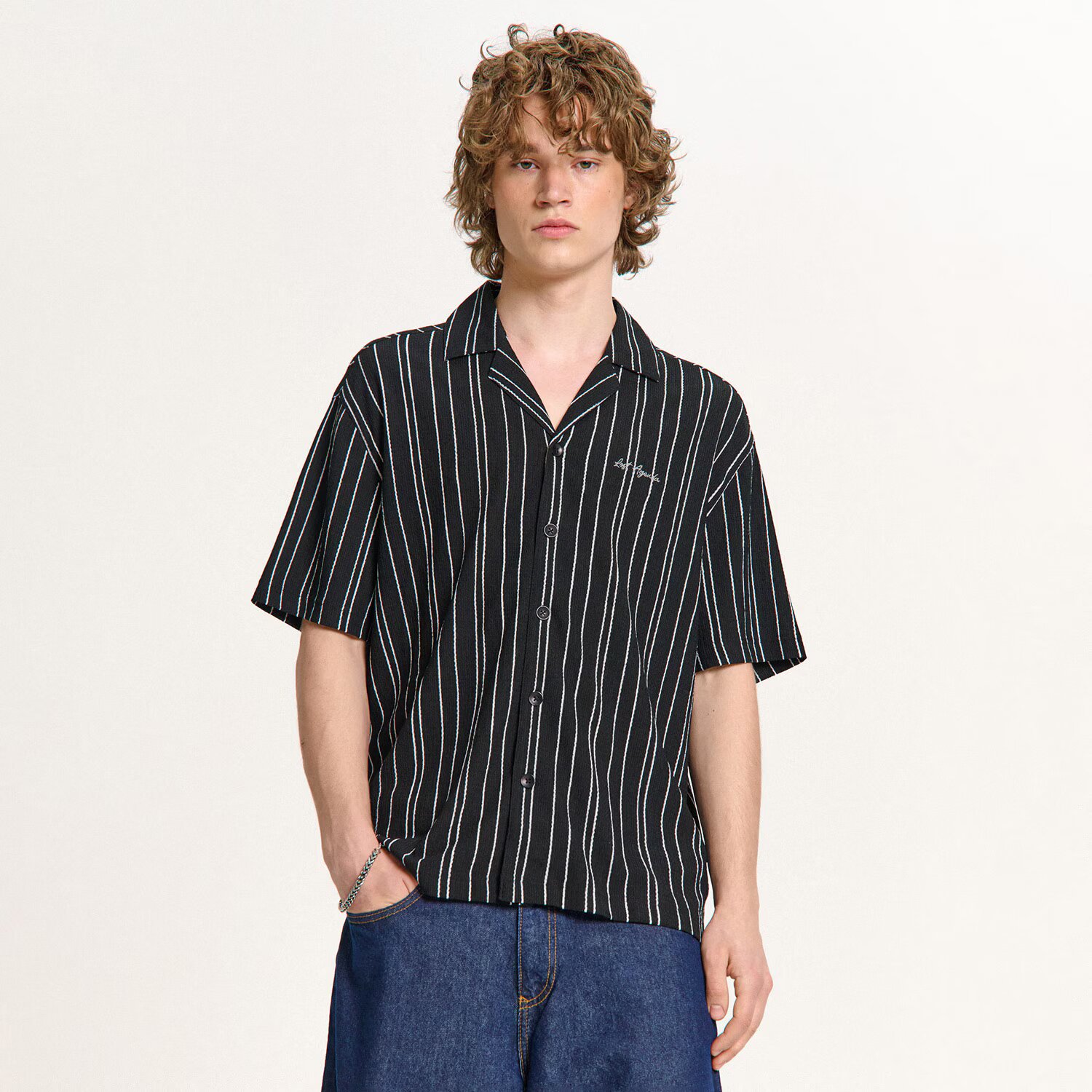 Cropp Cămaşă cu model - negru
